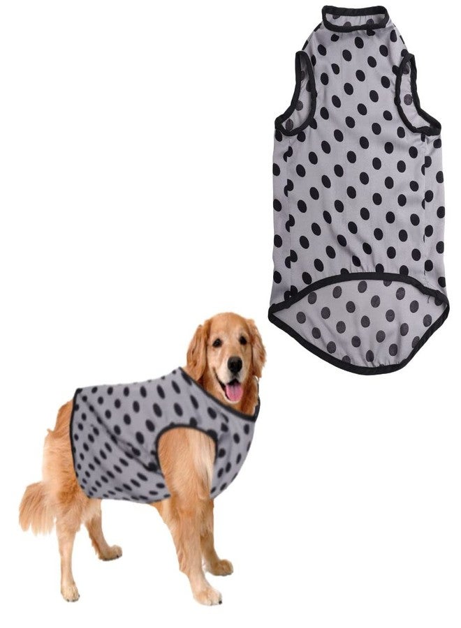 سايج سكوير تيشيرت للكلاب مطبوع عليه رسومات مربعة مجنونة، تيشيرت رائج للكلاب، فائق النعومة وخفيف الوزن، ملابس مريحة وجيدة التهوية للكلاب، زي عصري (مقاس كبير - 20 بوصة، رمادي منقط) - Image 1